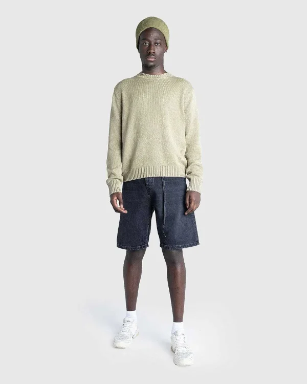 Strik>Acne Studios Acid Wash Jumper Olivengron