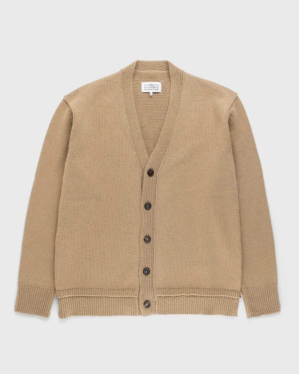 Strik>Maison Margiela Albue Patch Cardigan Beige