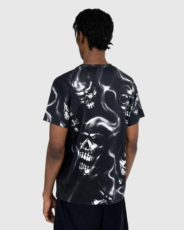 T-Shirts>Stockholm Surfboard Club Alko Airbrush Skull T-Shirt Sort