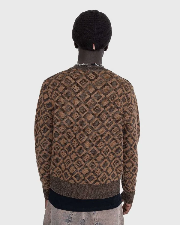 Strik>Acne Studios Ansigtsfliser Cardigan Toffee Brun