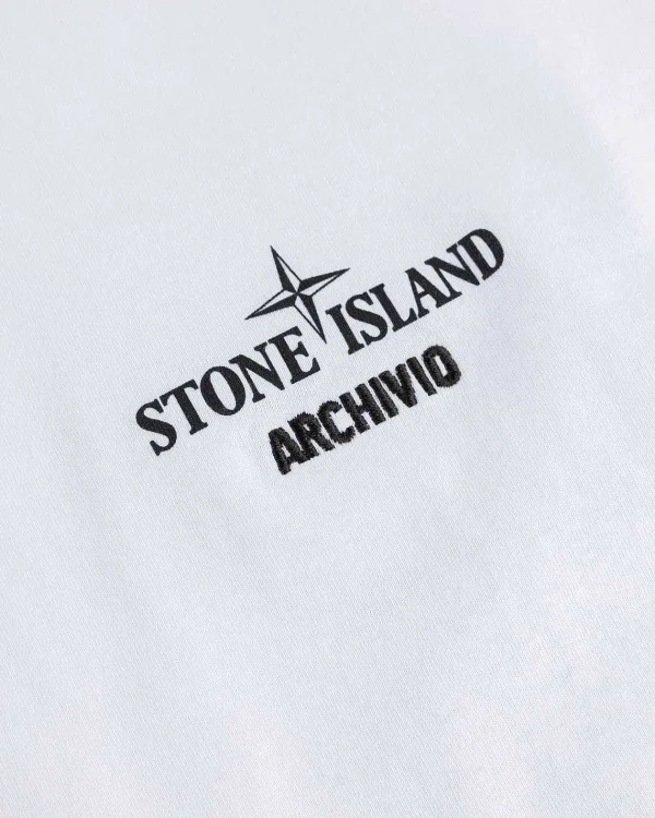 T-Shirts>Stone Island Archivio T-Shirt Hvid