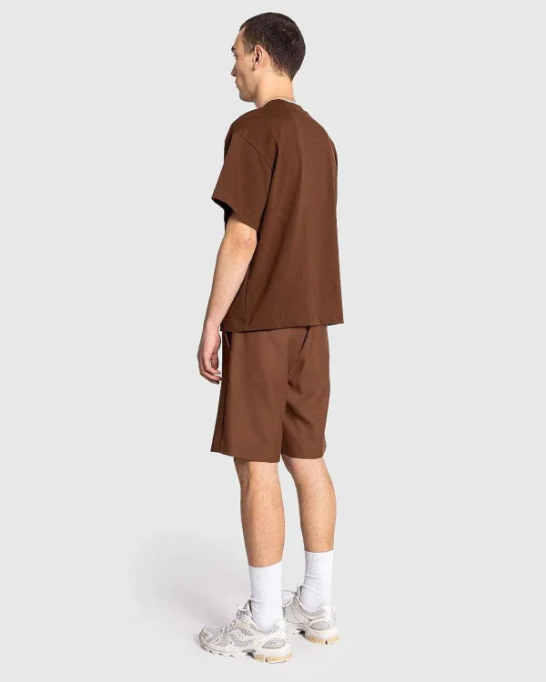 T-Shirts>Séfr Atelier Tee Heavy Brown Bomuld