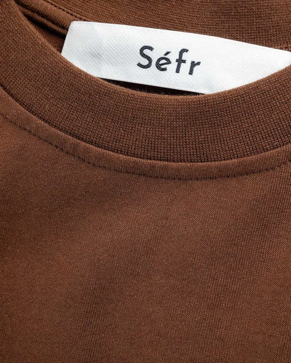 T-Shirts>Séfr Atelier Tee Heavy Brown Bomuld