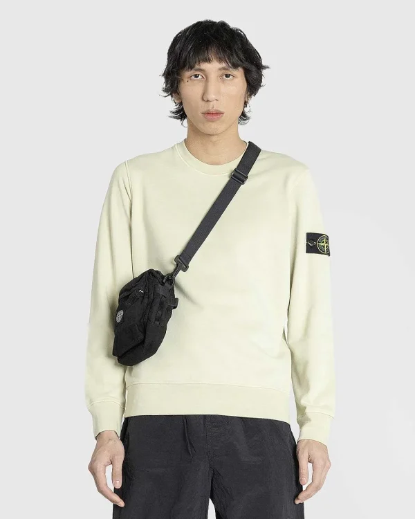 Sveder>Stone Island Beklaedningsfarvet Sweatshirt Med Rund Hals, Naturbeige