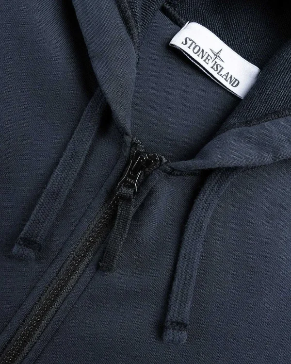 Sveder>Stone Island Beklaedningsfarvet Sweatshirt Med Rund Hals, Marinebla