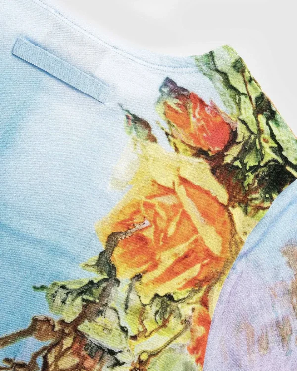 T-Shirts>Jean Paul Gaultier Body Flower-Print Mesh Top Bla