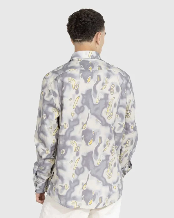 Skjorter>Trussardi Bomuld Heat Map Print Skjorte Gra