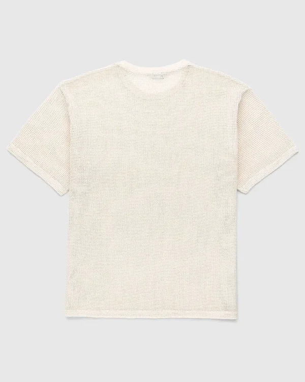 T-Shirts>Highsnobiety Bomuld Mesh Strik T-Shirt Beige