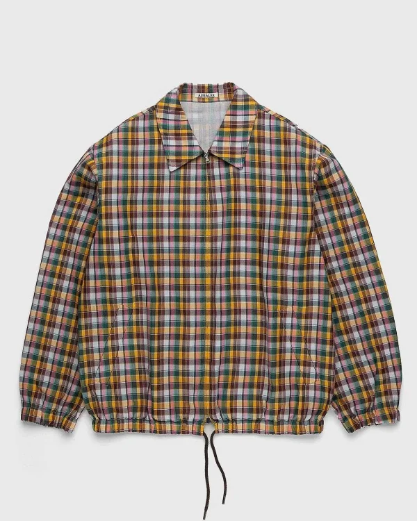 Overtøj>Auralee Bomuldsvaevet Blouson Mix Madras Check