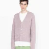 Strik>Highsnobiety HS05 Borstet Alpaca Cardigan Pale Rose