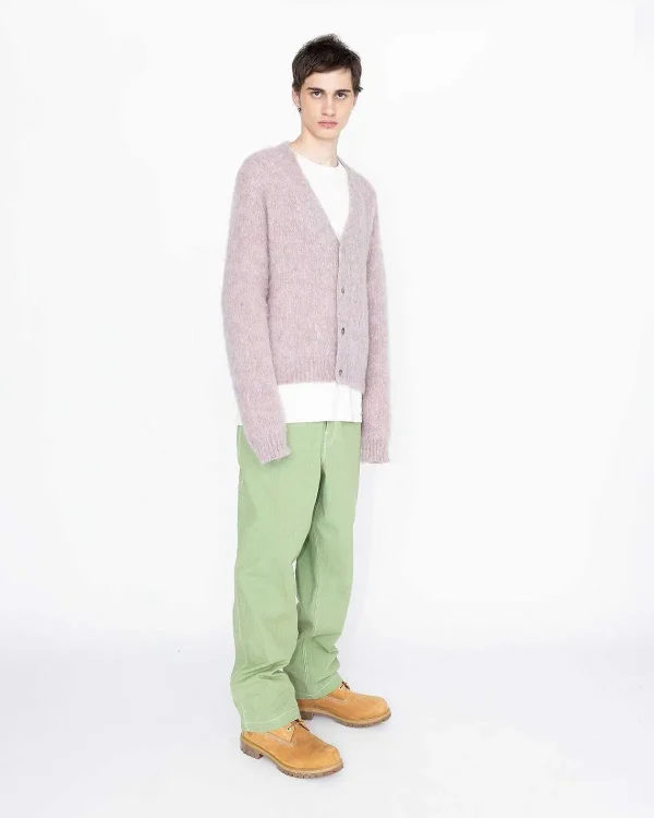 Strik>Highsnobiety HS05 Borstet Alpaca Cardigan Pale Rose