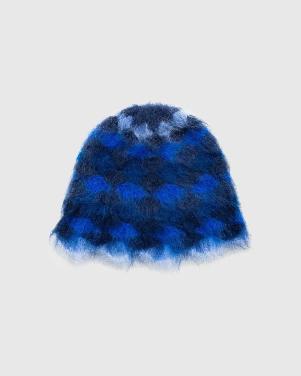 Hatte>SSU Borstet Mohair Muslingeskal Bucket Hat Merlin Blue