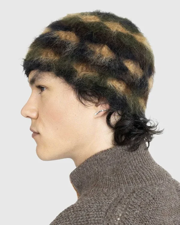 Hatte>SSU Borstet Mohair Muslingeskal Bucket Hat Forest Camo