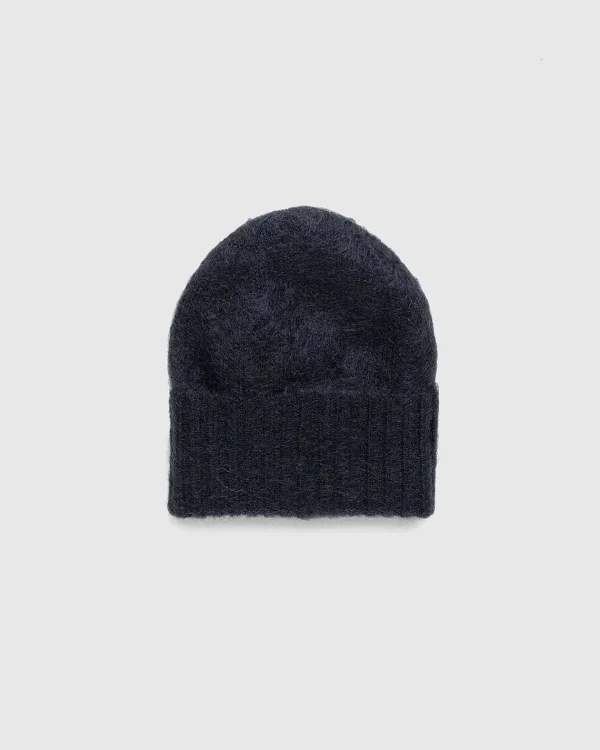 Vinter Tilbehør>Auralee Borstet Super Kid Mohair Beanie Sort