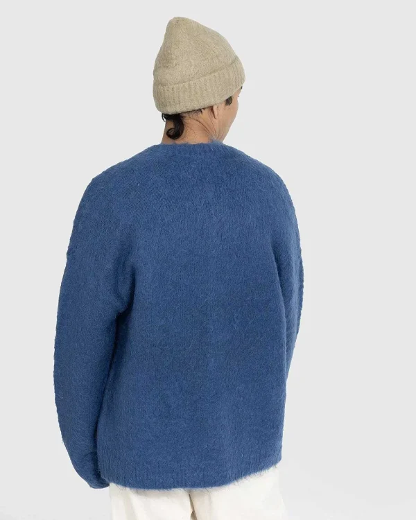 Strik>Acne Studios Borstet Uld Cardigan Bla