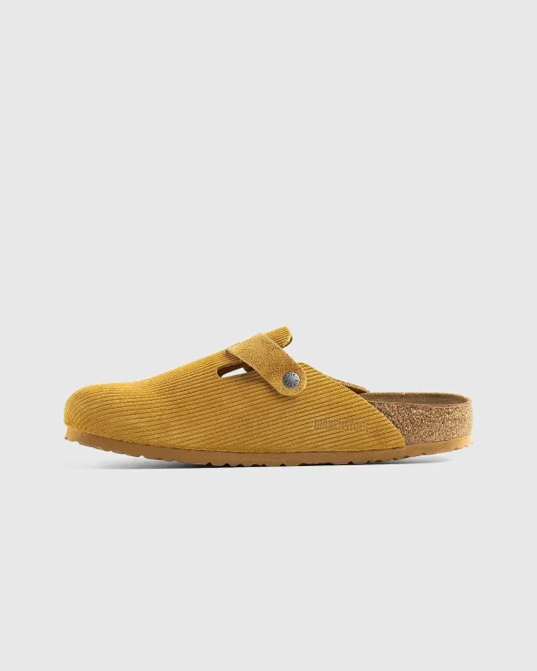 Sandaler>Birkenstock Boston Ruskindslaeder Corduroy Cork Brun