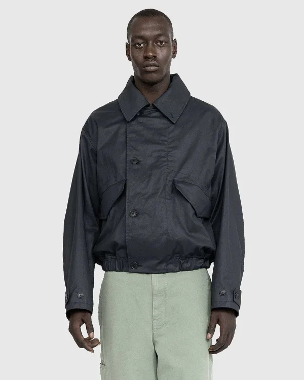 Overtøj>Lemaire Boxy Blouson Midnight Green