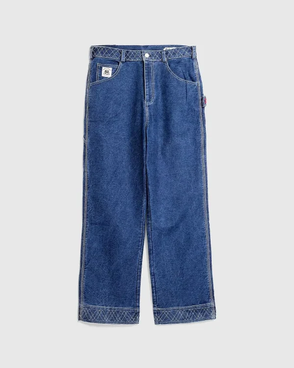 Bukser>Bode Broderet Denim Knolly Brook Trouser Indigo