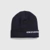 Vinter Tilbehør>Acne Studios Broderet Logo Beanie Sort