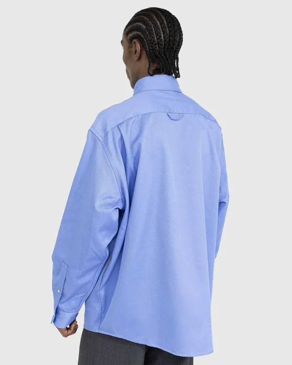 Skjorter>Acne Studios Button-Up Overshirt Kornblomst Bla