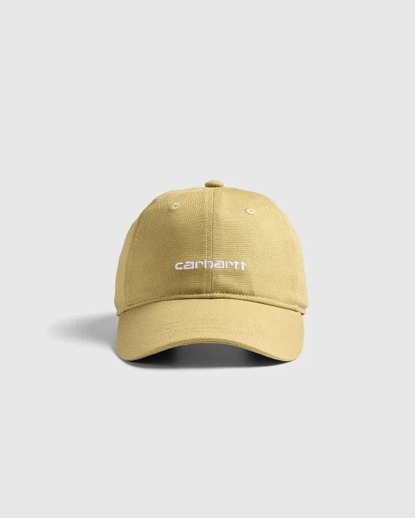 Hatte>Carhartt WIP Canvas Script Cap Agat/Hvid