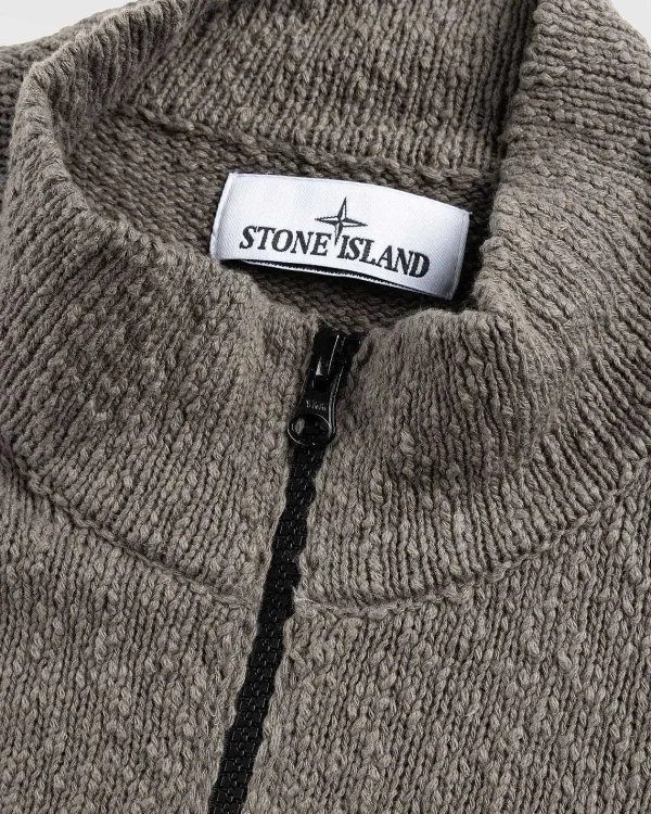 Strik>Stone Island Cardigan Musk Med Lynlas