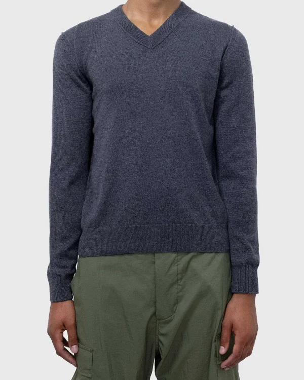 Strik>Maison Margiela Cashmere V-Hals Sweater Gra