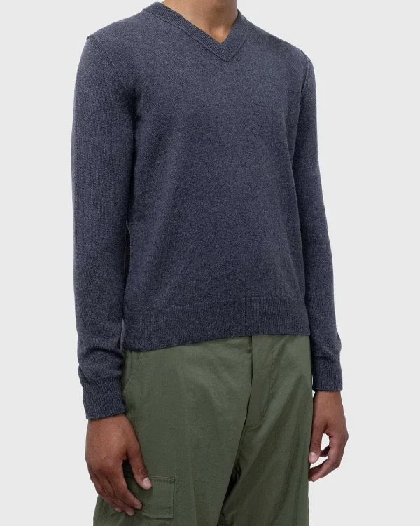 Strik>Maison Margiela Cashmere V-Hals Sweater Gra