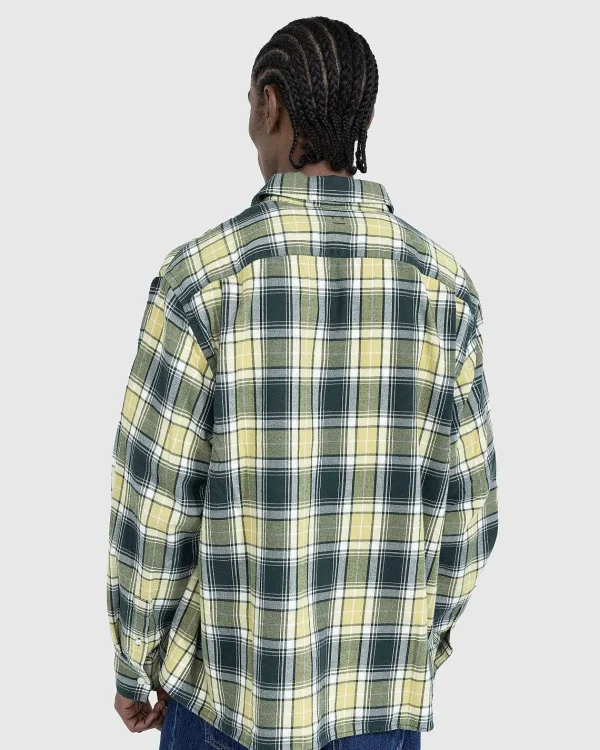 Skjorter>Acne Studios Check Button-Up Skjorte Skovgron/Lysegron