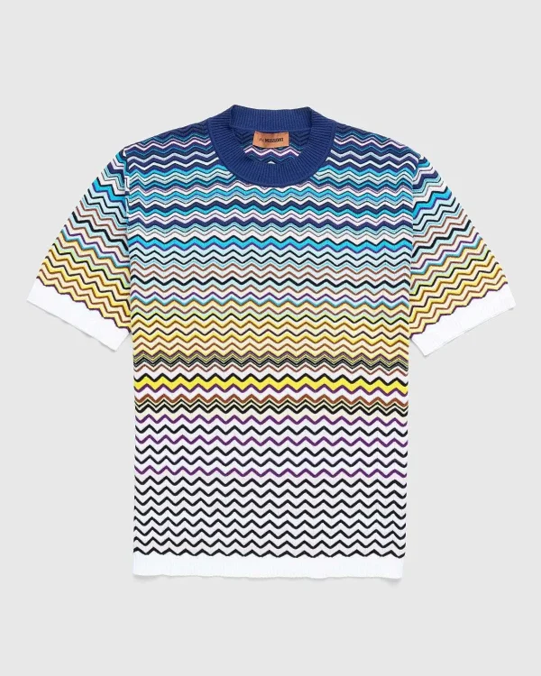 T-Shirts>Missoni Chevron T-Shirt Bla/Sort/Hvid