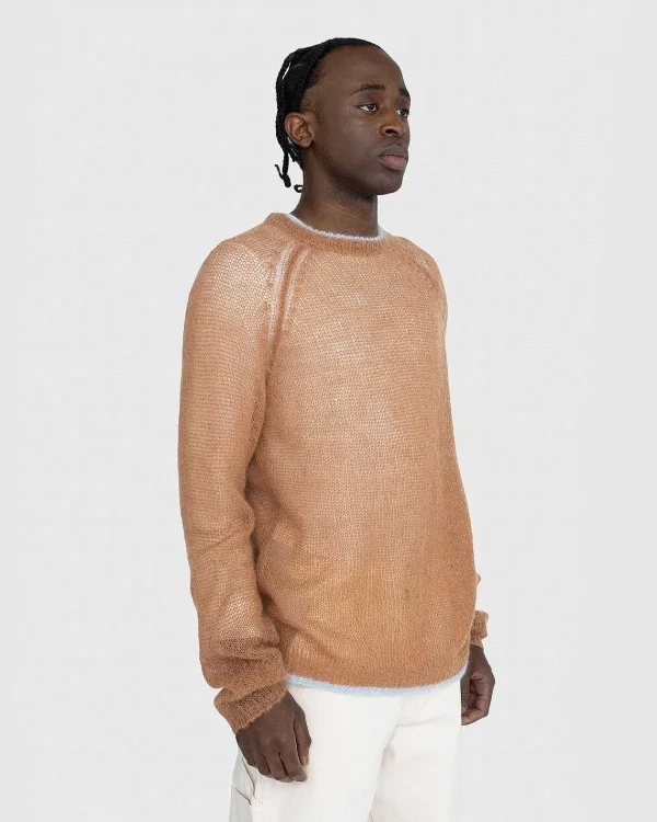 Strik>Highsnobiety Crew Sweater Brun/Lysebla