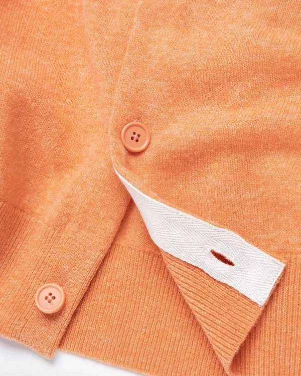 Strik>Acne Studios Crewneck Cardigan Mandarin Orange Melange