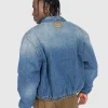 Overtøj>Acne Studios Denim Polstret Jakke Bla