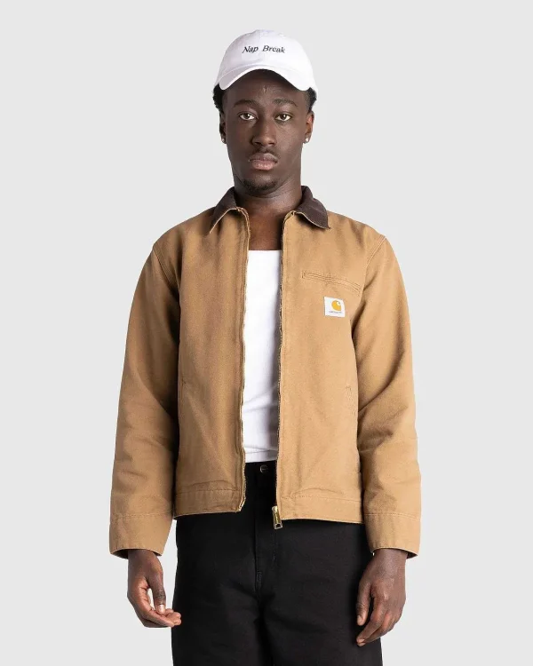 Overtøj>Carhartt WIP Detroit Jakke Hamilton Brown/ Tobak/Rinsed