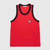 T-Shirts>Wales Bonner Diop Tank Top Rod/Sort