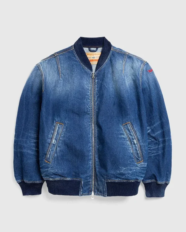 Overtøj>Diesel D-Vinz-S Bomberjakke Denim