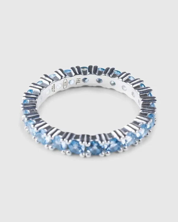 Smykker>Hatton Labs Eternity Ring Solv/Aqua