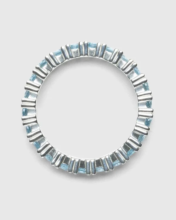 Smykker>Hatton Labs Eternity Ring Solv/Aqua