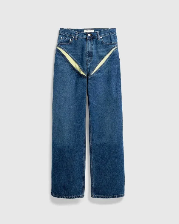 Bukser>Y/Project Evergreen Cut-Out Jeans Evergreen Vintage Blue