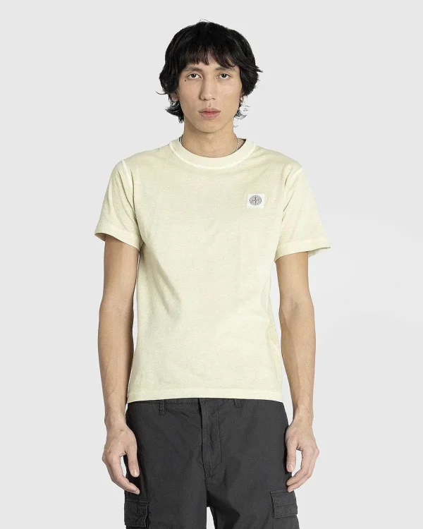 T-Shirts>Stone Island Fissato T-Shirt Natural Beige