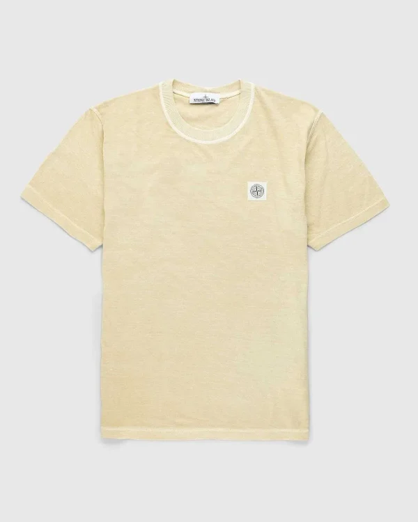 T-Shirts>Stone Island Fissato T-Shirt Natural Beige