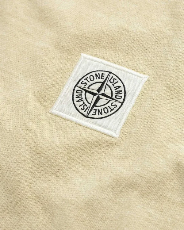 T-Shirts>Stone Island Fissato T-Shirt Natural Beige