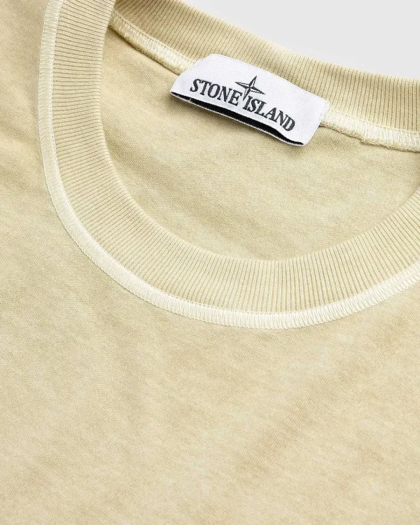 T-Shirts>Stone Island Fissato T-Shirt Natural Beige