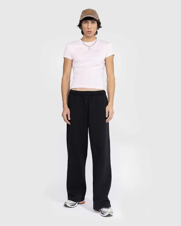 T-Shirts>Acne Studios Fitted Crewneck T-Shirt Lys Pink