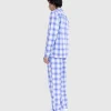 Undertøj>Tekla Flanell Pyjamasbukser Lysebla Plaid