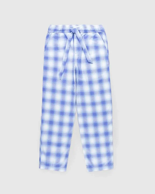 Undertøj>Tekla Flanell Pyjamasbukser Lysebla Plaid