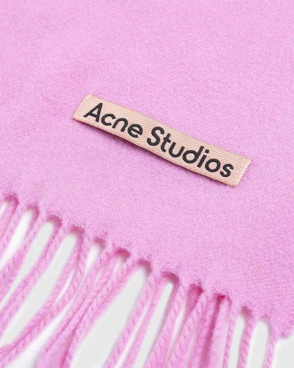 Vinter Tilbehør>Acne Studios Frynse Uld Torklaede Bubble Pink