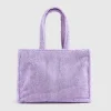 Tasker>Acne Studios Furry Logo Skulder Tote Bag Lilac Purple