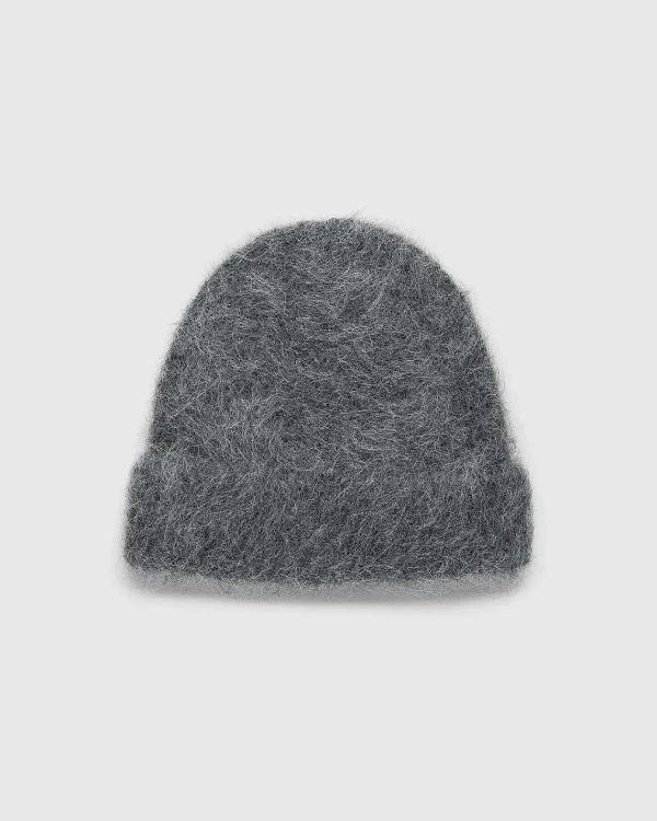 Vinter Tilbehør>Séfr Fuzzy Beanie Charcoal Alpaca