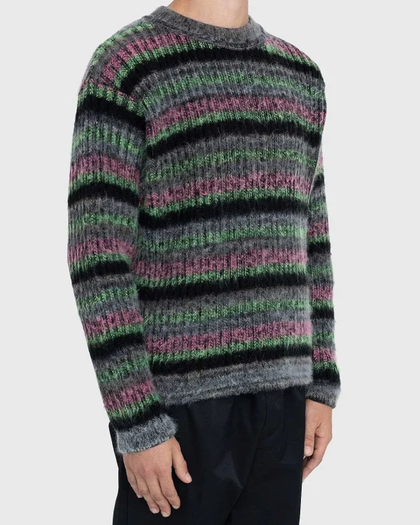 Strik>AGR Fuzzy Mohair Crewneck Sweater Multi